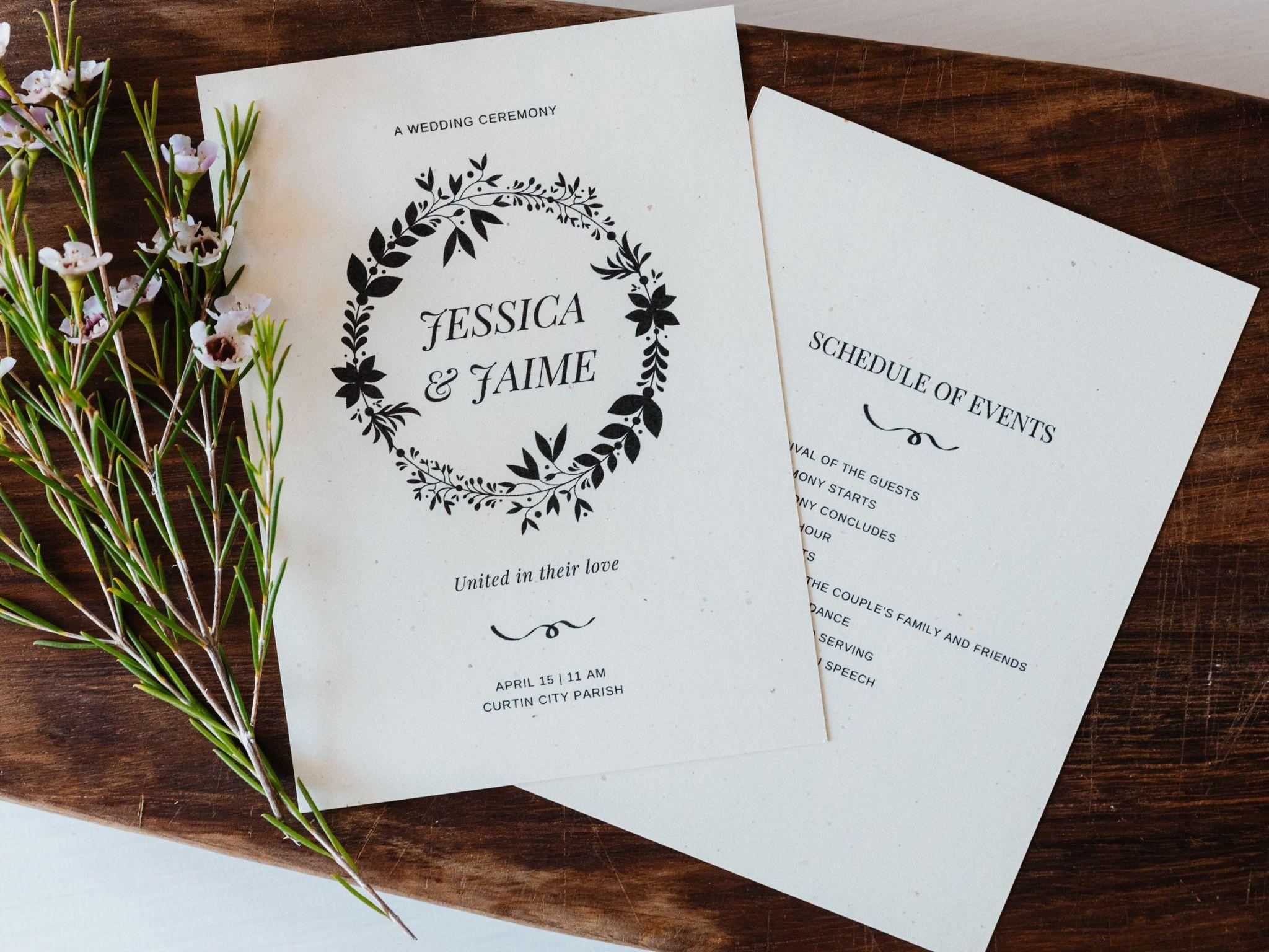 3 Reasons To Go With A Book fold Wedding Program Instead of Flat